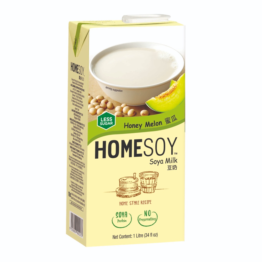 HOMESOY Honey Melon Soya Milk, Less Sugar 1L Shopee Philippines