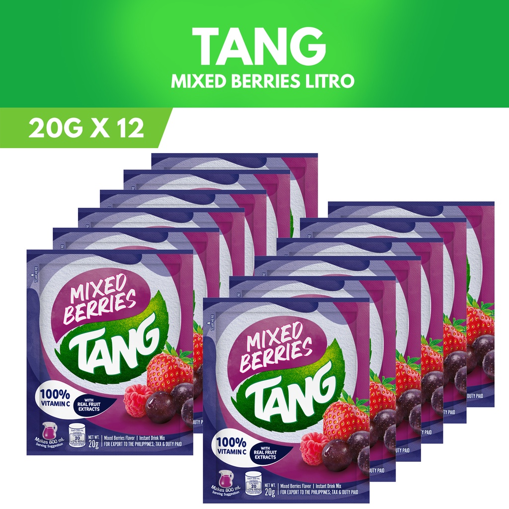 Tang Mixed Berries Litro 20g (Pack of 12) Shopee Philippines