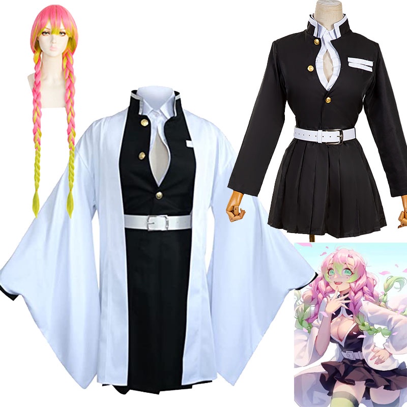 Anime Demon Slayer Kimetsu No Yaiba Cosplay Costumes TKanroji Mitsuri ...