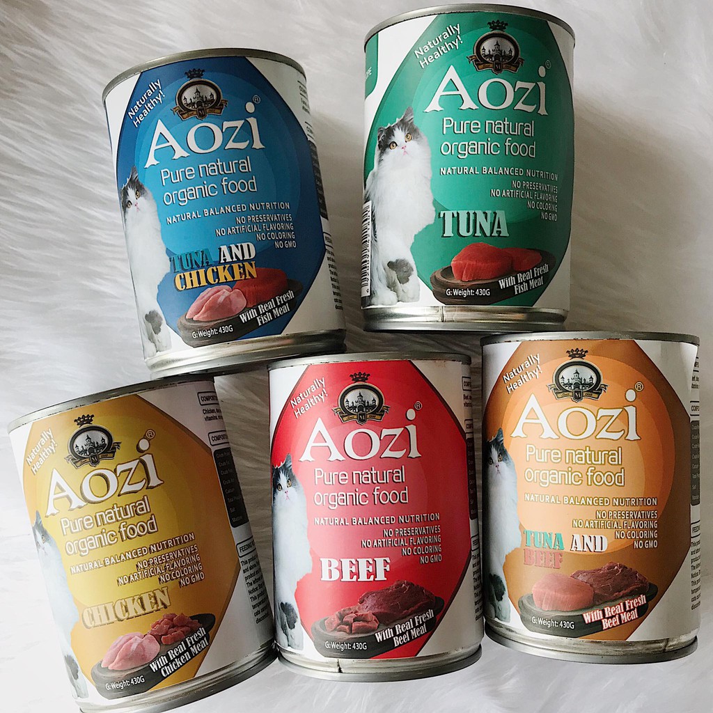 AOZI PURE NATURAL ORGANIC CANNED WET CAT FOOD 430G Shopee Philippines