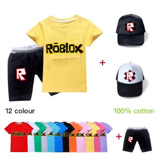 Roblox Kids T Shirts For Boys And Girls Tops Cartoon Tee Shirts Pure Cotton Shopee Philippines - roblox girl nike pants