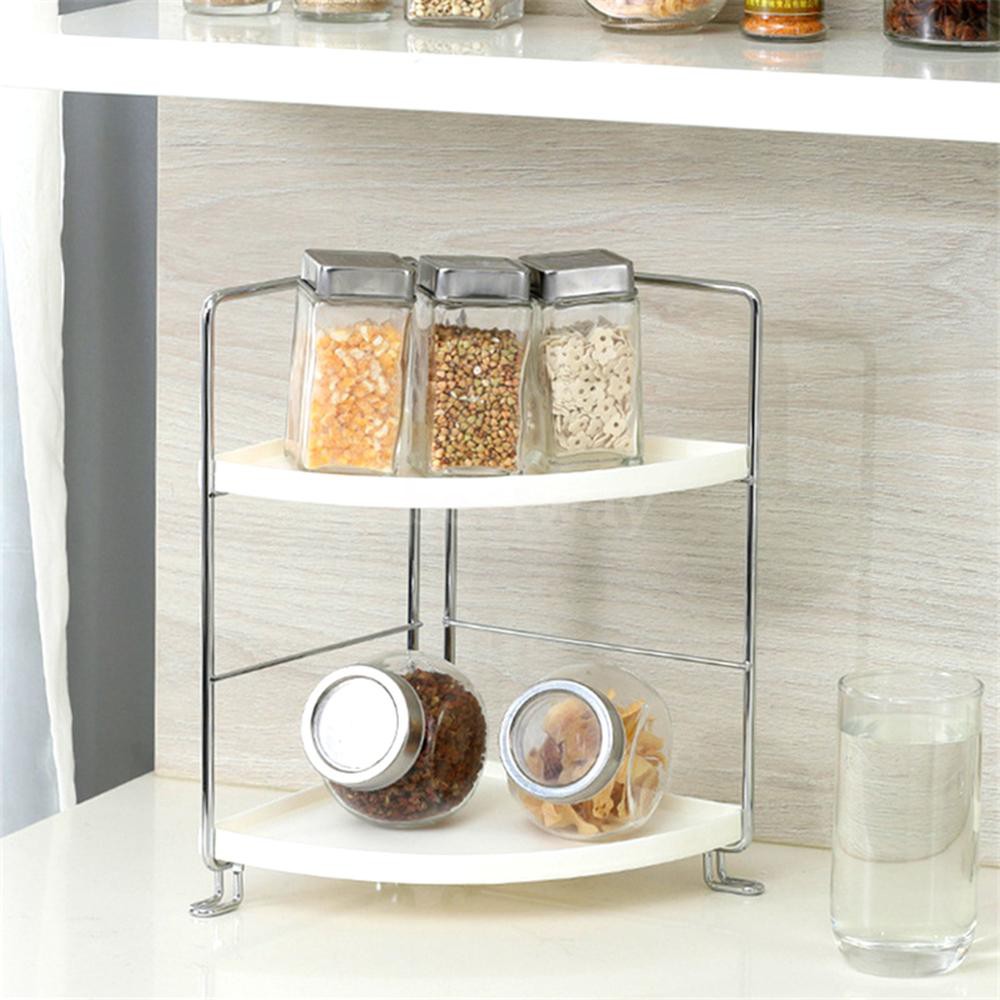 2 Tier Corner Freestanding Stackable Organizer Shelf For Kitchen Bathroom Countertop Or Cabinet Stor Shopee Philippines