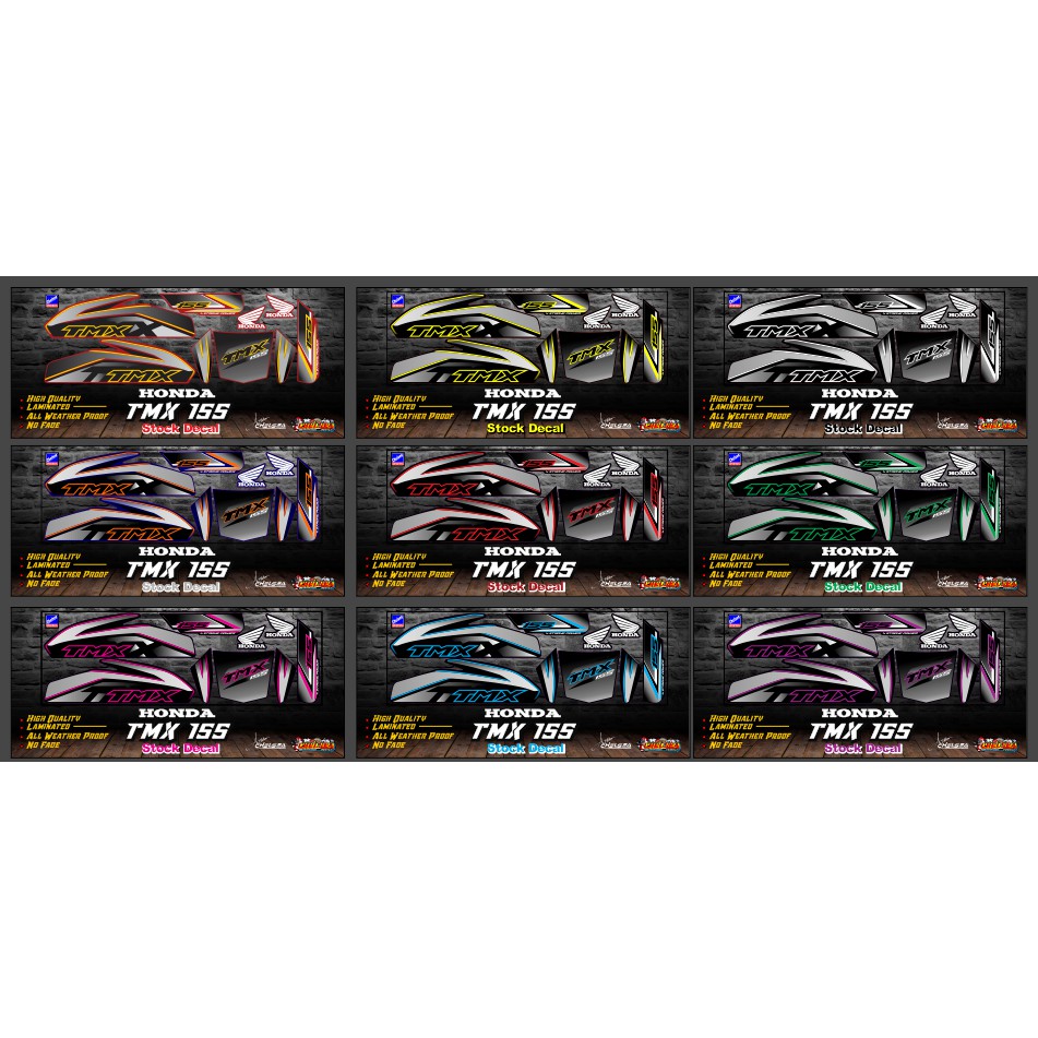 Honda Tmx 155 Stock Decals With Freebies Stickers Shopee Philippines