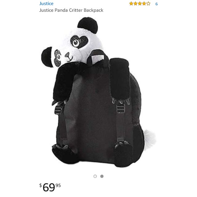 justice panda suitcase