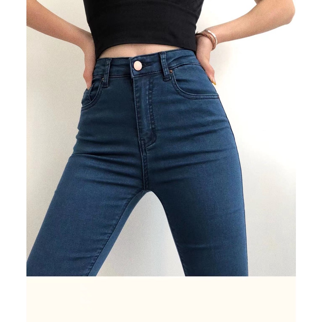 Stretchable Skinny Jeans High Waist Pants with Belt Holder COD Shopee