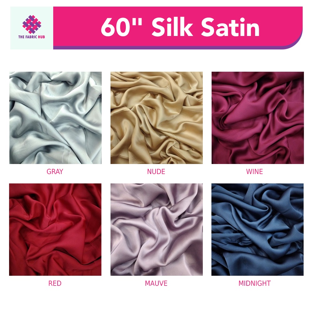 Fabric Hub Premium 60" Silk Satin (Cloth/ Tela) - Sold Per Yard ...