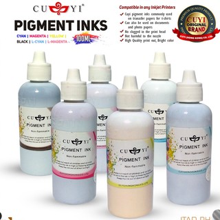 CUYI Pigment Ink for Transfer Papers / Photo Paper (C/M/Y/K/LC/LM)100 ML