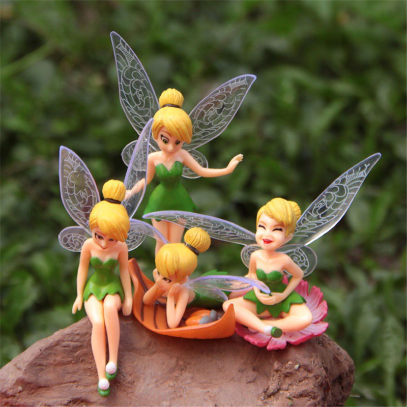 4pcs Cartoon Fairy Figurines Fairy Garden Miniatures Gnomes