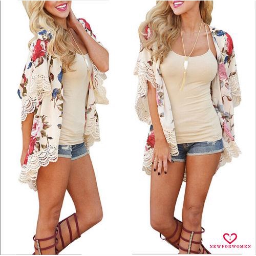 floral shawl cardigan