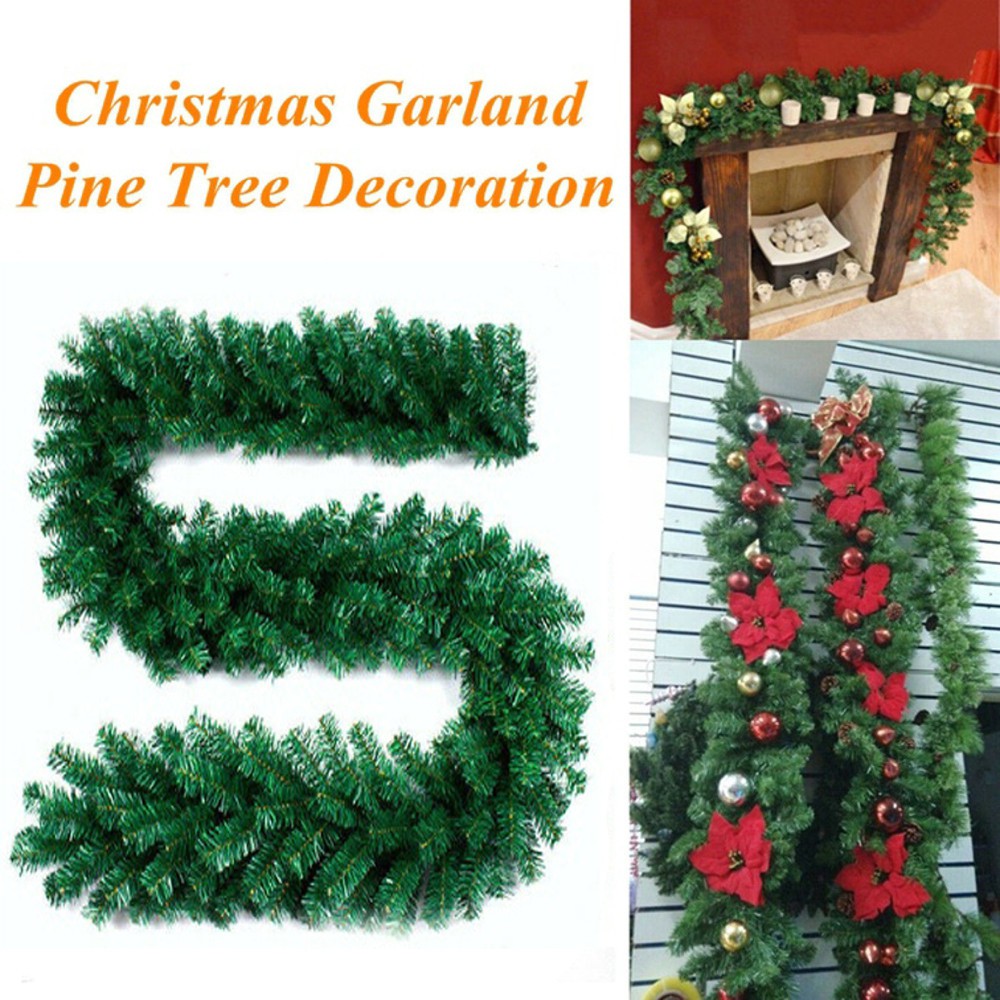 Hang In Windows Cars Office Great For Christmas Trees 2 7m Plastic Mini Silver Snowflake Garland Wreaths Garlands