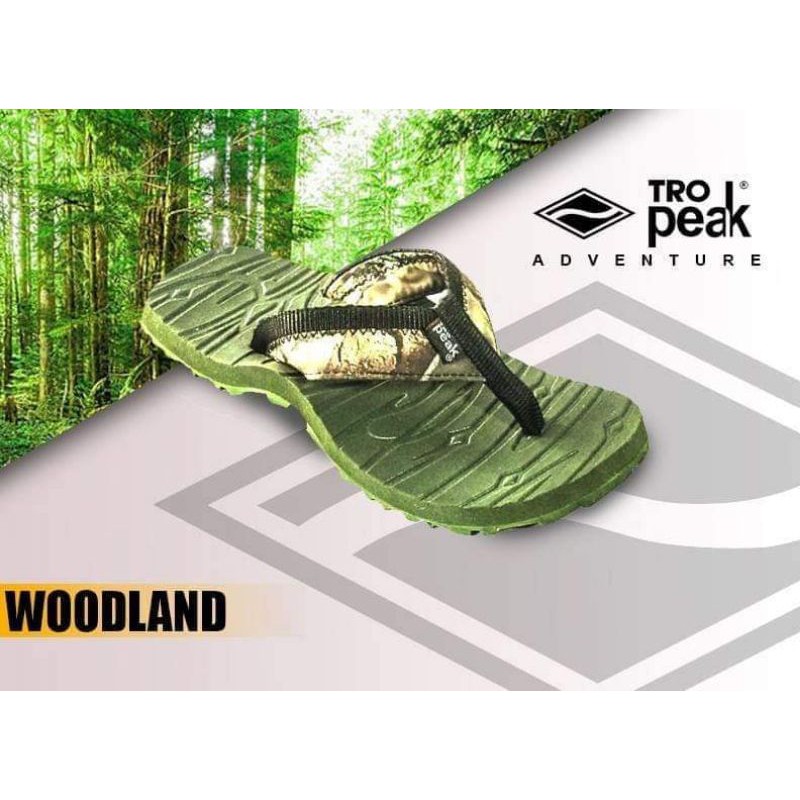 woodland flip flops