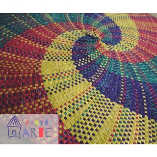 Pandan Colorful Sabutan Mat banig - large 23.5 in / 60 cm for tables ...