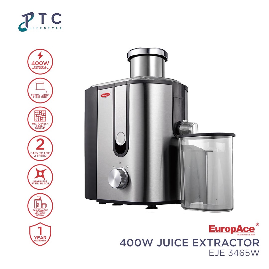 EuropAce 400W Deluxe Stainless Steel Juice Extractor Eje 3465W Shopee