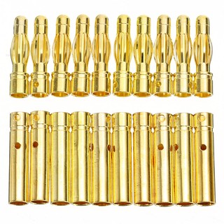 10Pair 3.5mm Gold-plated Bullet Banana Plug Connector Male And Female CH 