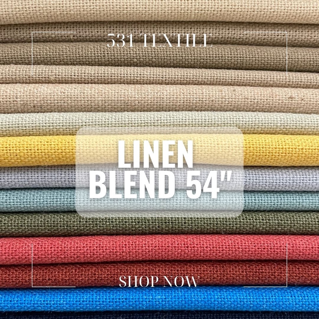 LINEN COTTON SOFT BLEND SUMMER FABRIC / TELA 54" FOR TOPS DRESS PANTS