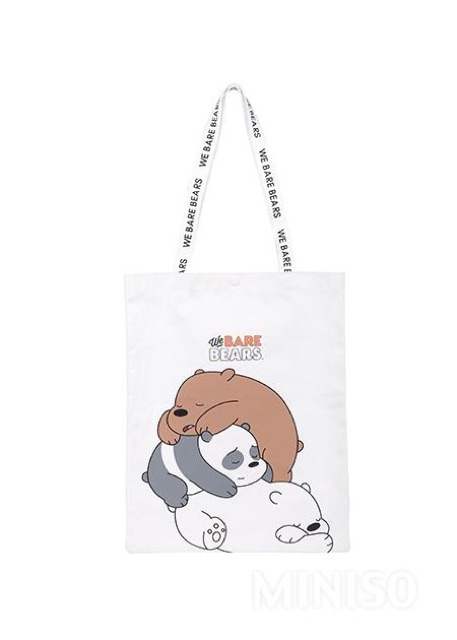 we bare bears tote bag