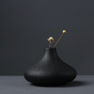[HOMYL1] Modern Black Ceramic Flower Vase Centerpieces Office Desktop Decoration #5