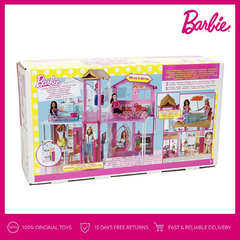 barbie 3 story townhouse