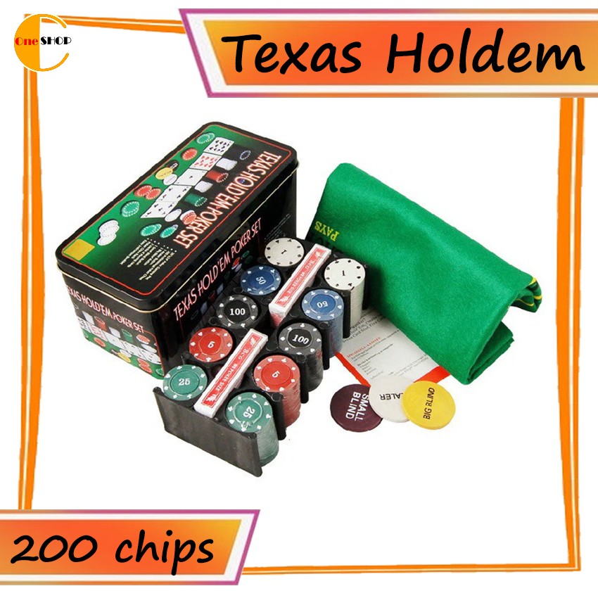 Texas Holdem Poker Set with 200 Poker Chips Shopee Philippines