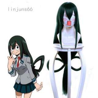 Track My Boku no Hero Academia Tsuyu Asui Straight Anime Cosplay costume wig