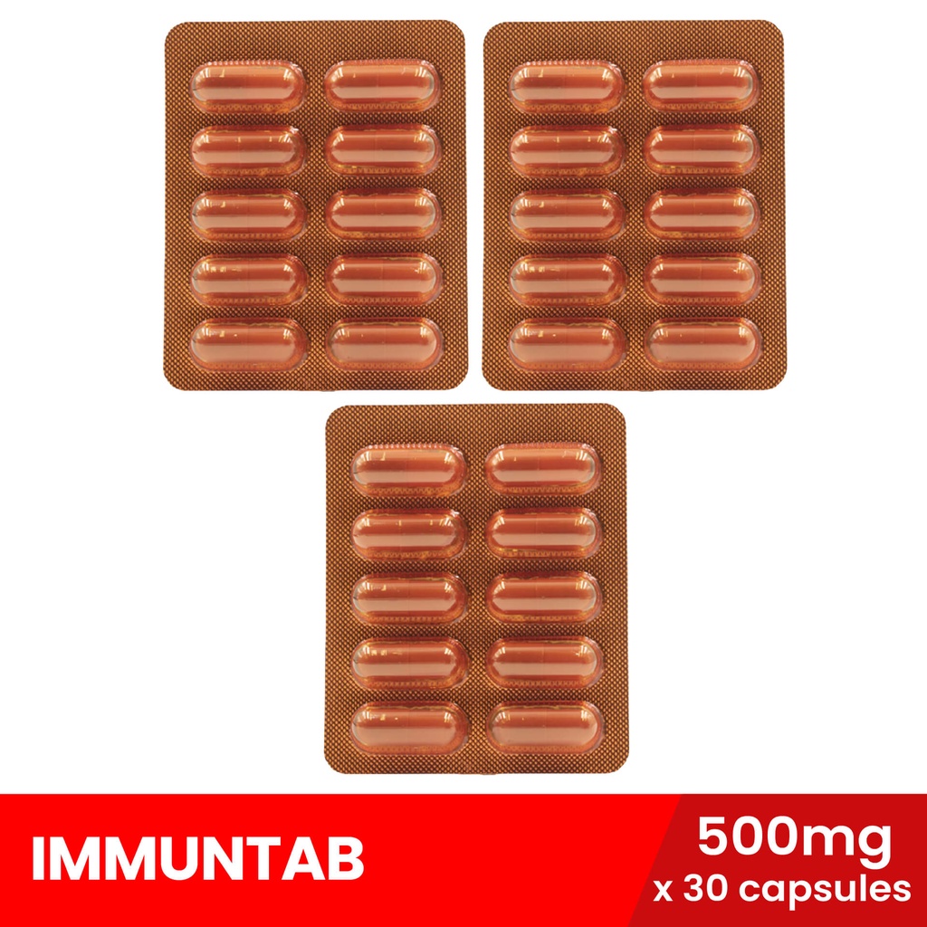 Unilab IMMUNTAB Vit. C (Sodium Ascorbate) + Zinc x 30 Capsules (For Strong Health, Boosts Immunity)