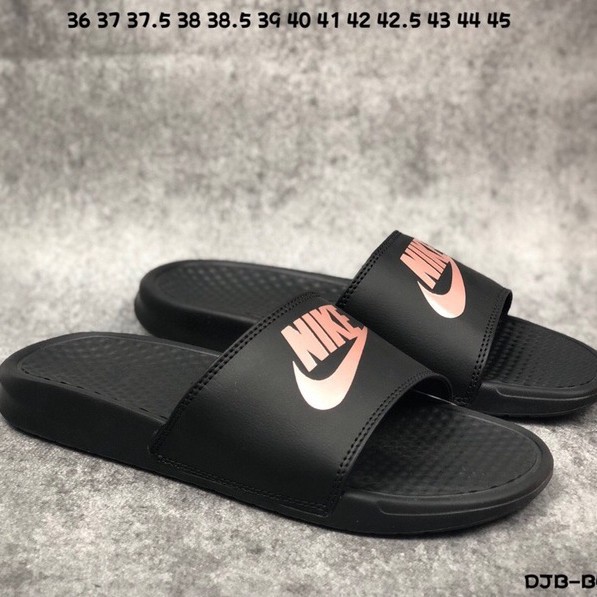 nike slippers rose gold