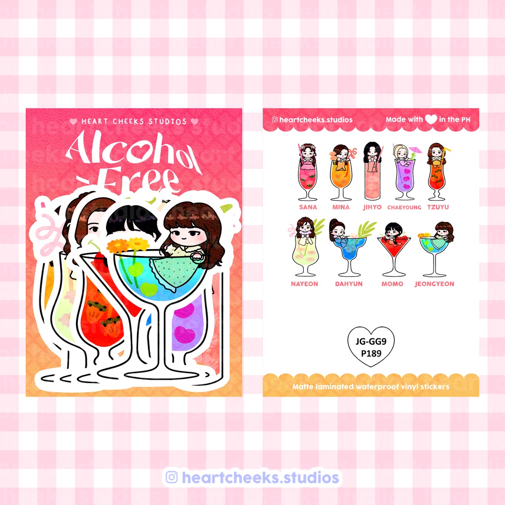 Twice Alcohol Free Stickers Planner Bujo Journal Once Polco Jyp Nayeon Tzuyu Jihyo Momo Mina Sana Shopee Philippines