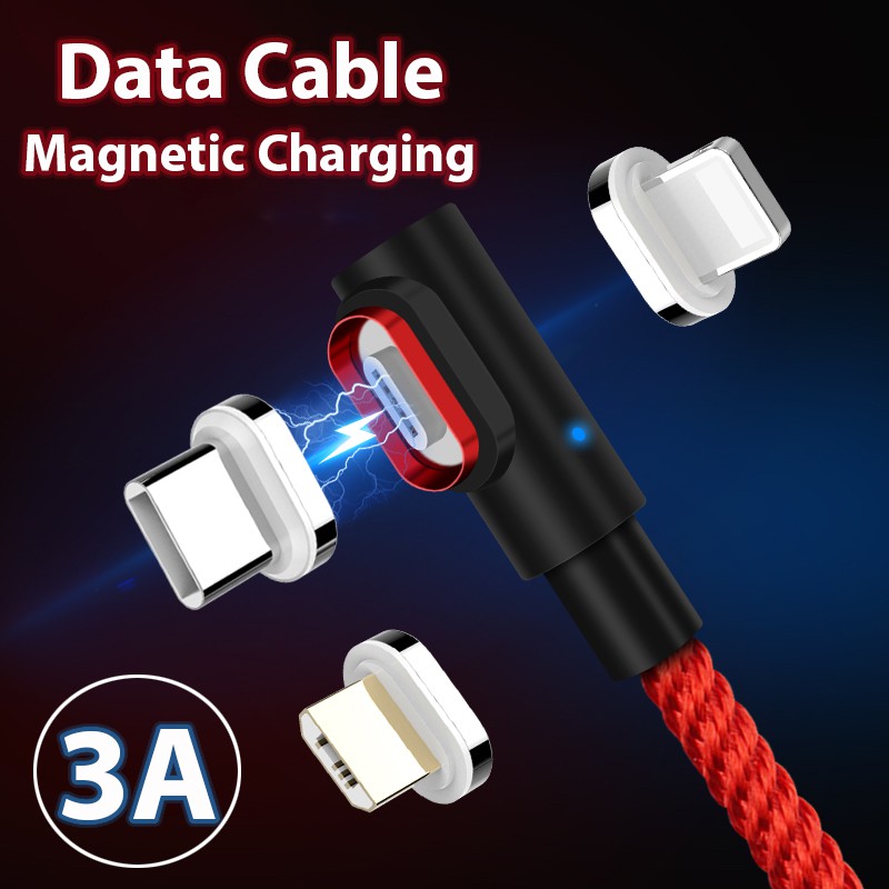 90 Degree Cable 3A Micro Usb Type C Fast Charging Cable