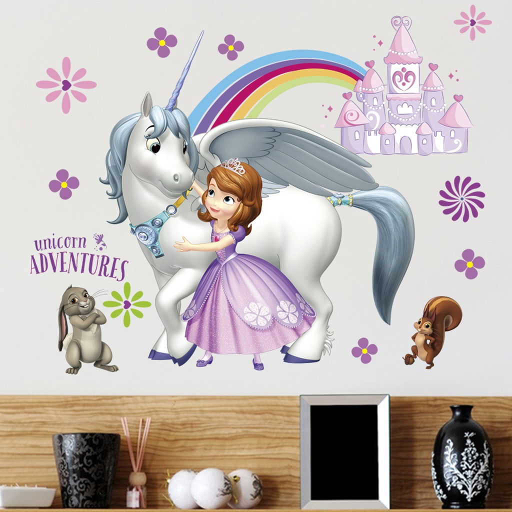 Princess Sofia Unicorn Wallpaper Home Decorative Wallpaper