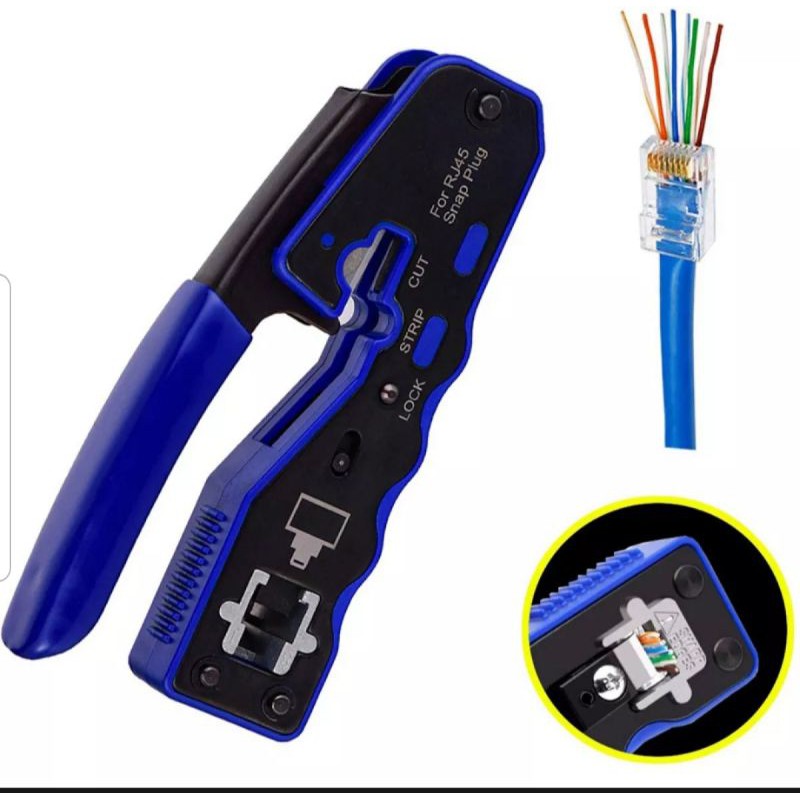 Rj45 Crimper Crimp Crimping Tool Pass Through Cutter Shopee Philippines