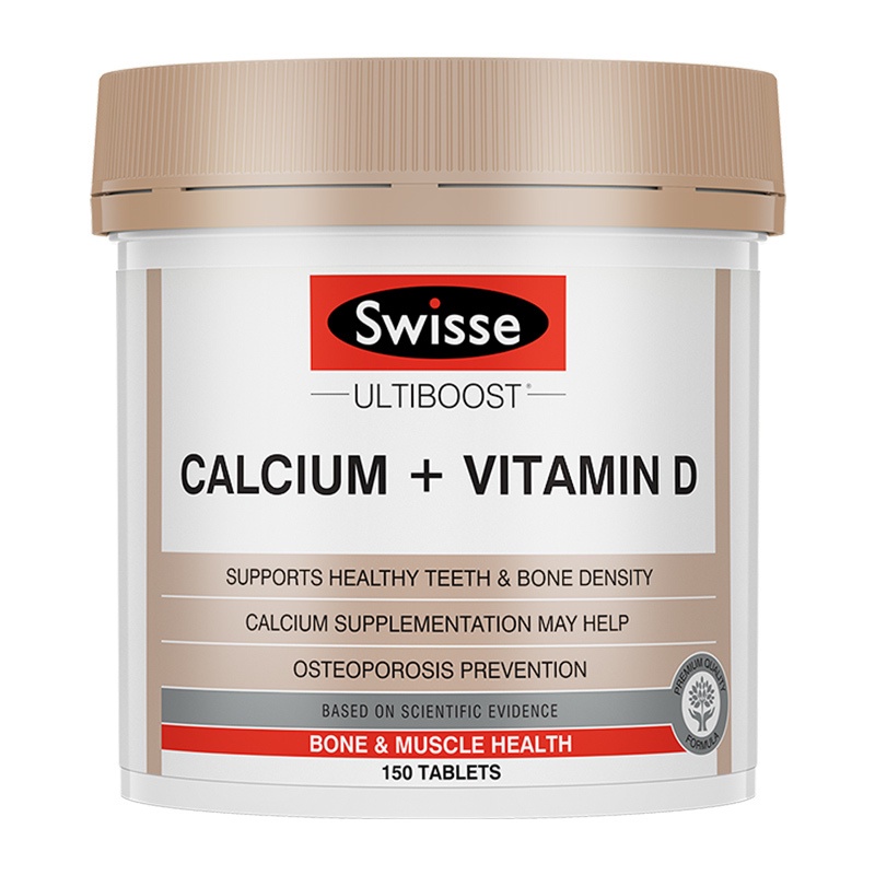 Swisse Ultiboost Calcium + Vitamin D Joints Muscles Bones Teeth Density