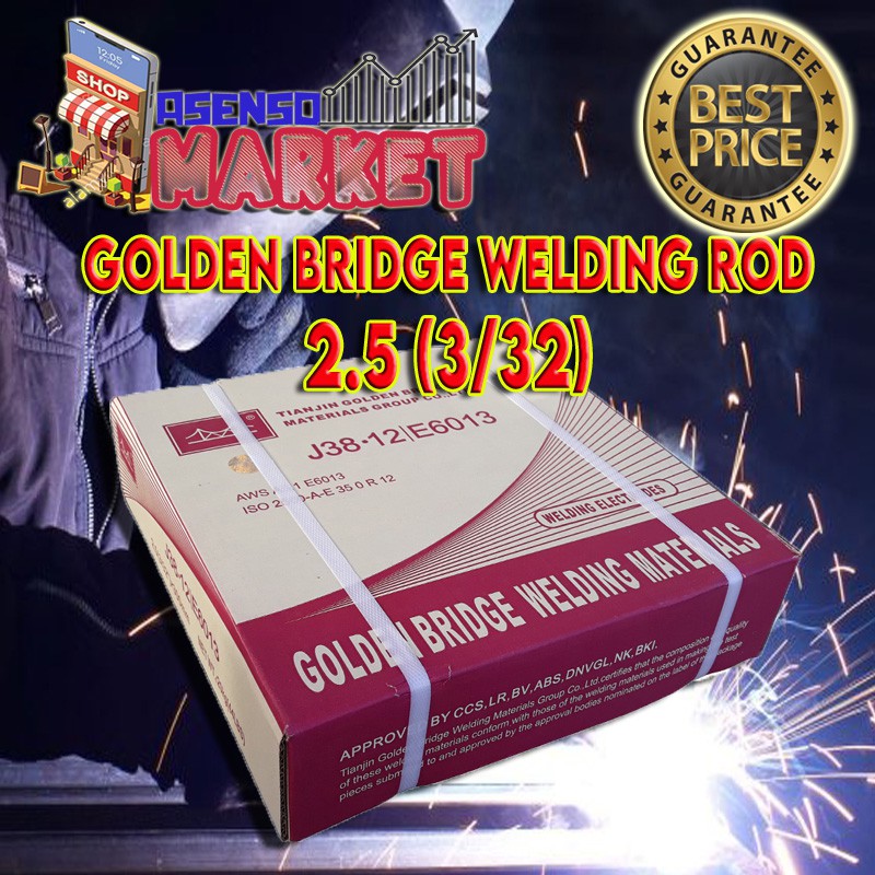 Golden Bridge Welding Rod (Electrodes) 2.5 (3/32) x 300mm (20KILOS