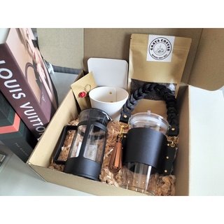 GIFT SET PLAIN COFFEE FRENCH PRESS & coffee MUG