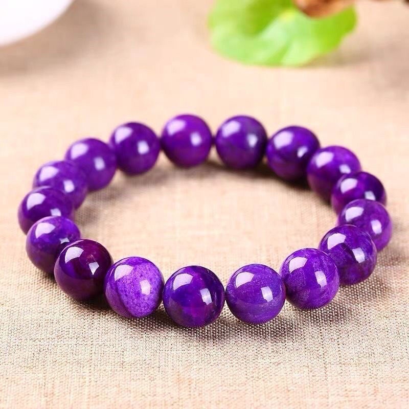 Natural Crystal Bracelet South African Royal Purple Star Blue Cherry Blossom Ice Jade Comfortable Age Stone Men Women
