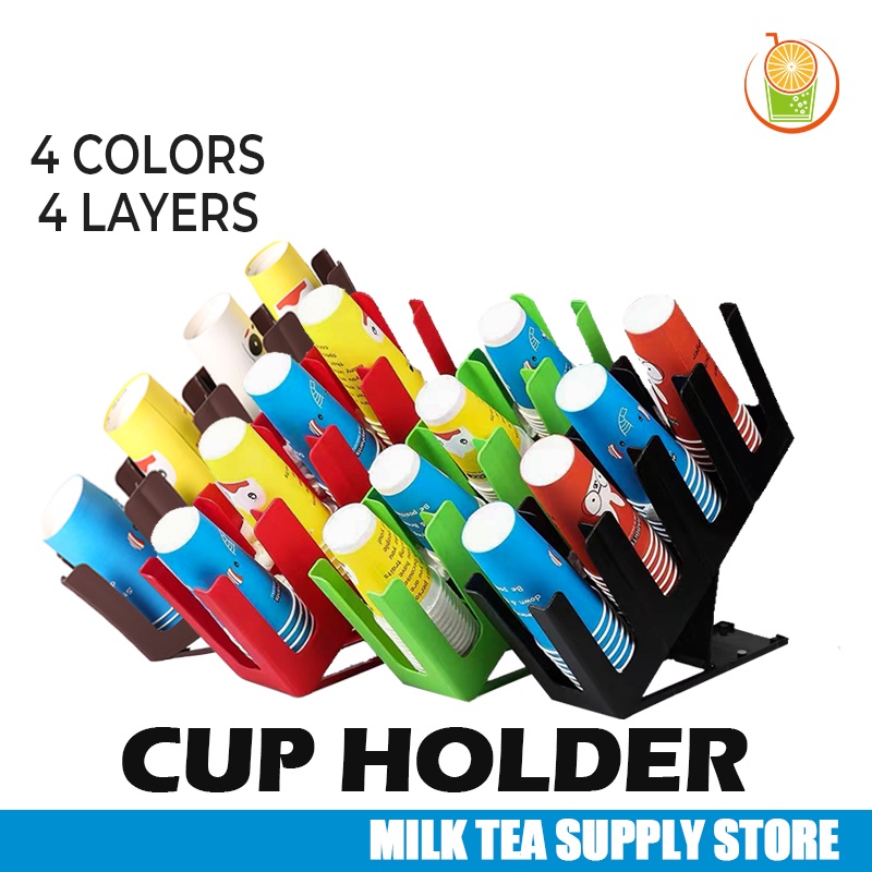 4 Layers Cup Holder/Foldable Cup Stand/Cup Rack For Milk Tea Cup