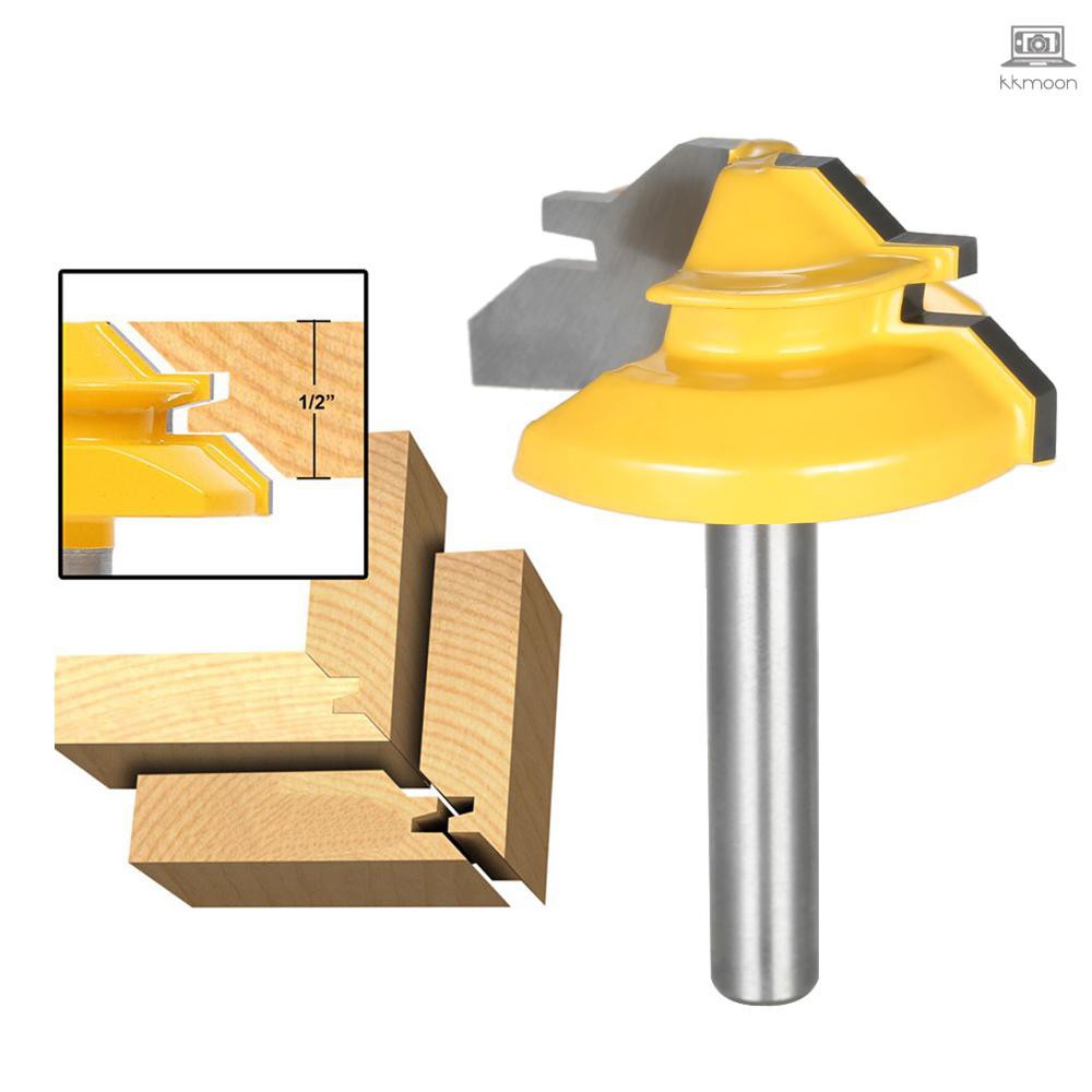 45° 8mm Shank 1-3//8/" Dia Lock Miter Router Bits For Woodworking Cutter