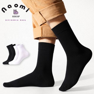 COD☑️12Pcs/6pcs Men's Business Breathable Cotton Casual Socks Black/White