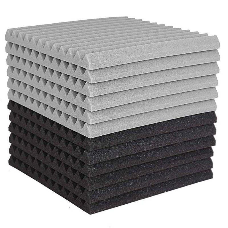 12 Pcs Acoustic Foam Board,Studio Wedge Tile,Acoustic Foam Soundproof