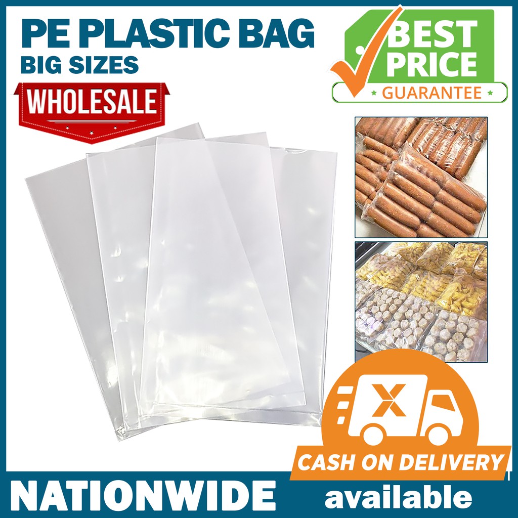 100pcs pack PE Thick Plastic Bag BIG SIZES WHOLESALE Shopee 