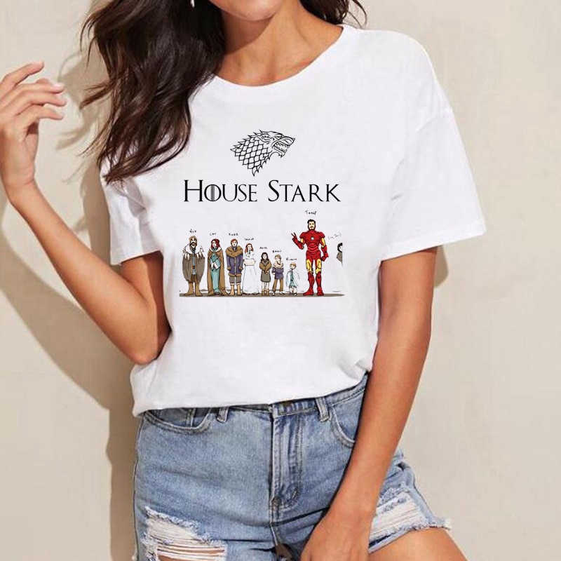 Game Of Thrones Tops Tony Stark T Shirt Women House Stark Got Coming Tshirt Iron Man Tony Stark Tops Shopee Philippines