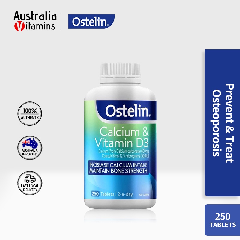 Ostelin Calcium & Vitamin D3 250 Tablets Shopee Philippines
