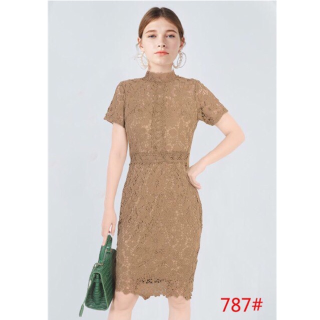 khaki formal dress