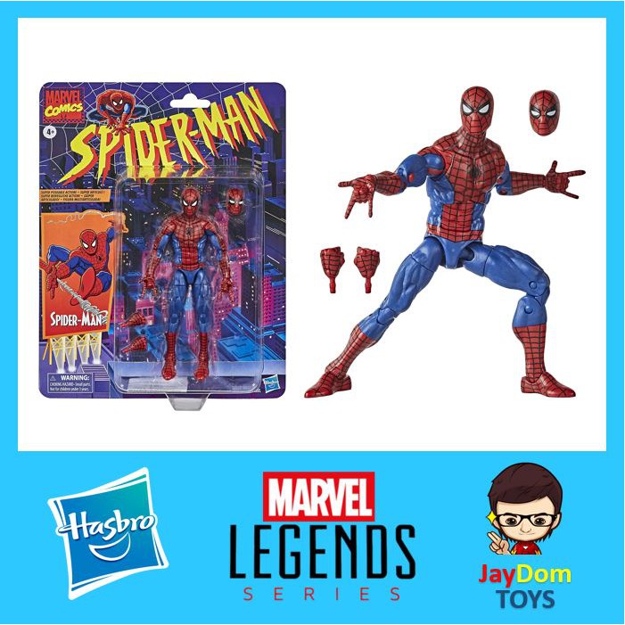 retro spider man marvel legends