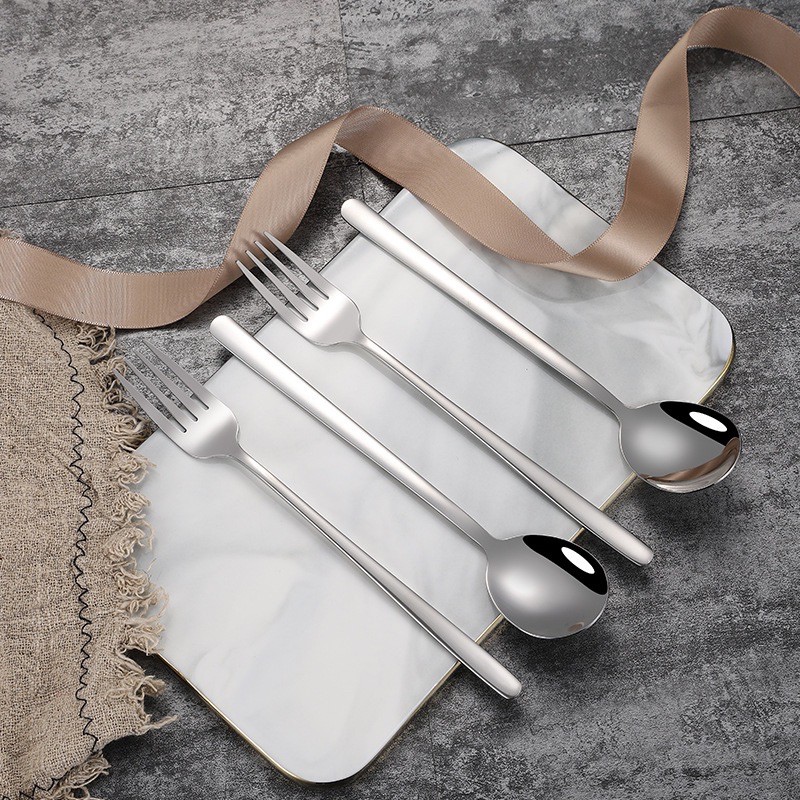 304 Stainless Steel Spoon and Fork Set Korean dinnerware Best MAKAPAL