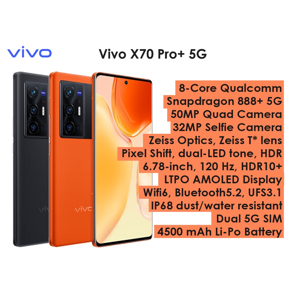Vivo X70 Pro Plus / X70 Pro / X70 5G | 8-code Snapdragon 888  | Zeiss ...