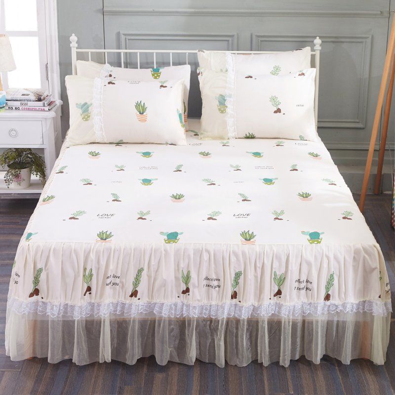 Simple Dustproof Double Bed Around Bed Mattress Princess Bed