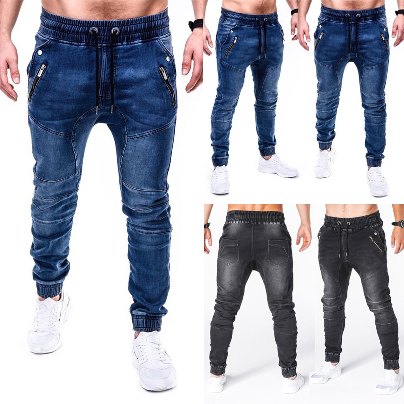 men's jeans elastic waist