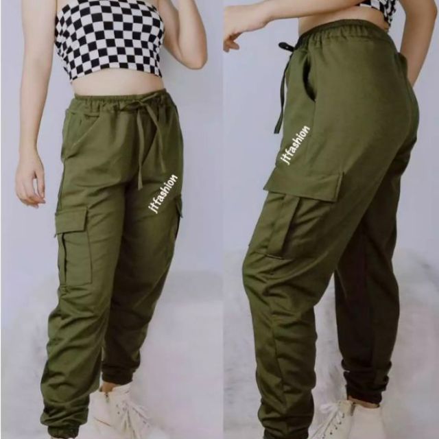 women's high rise cargo pants