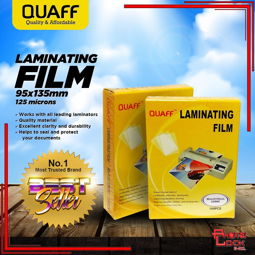 QUAFF LAMINATING FILM 3R 125MICRON (100SHEETS PER PACK) Shopee
