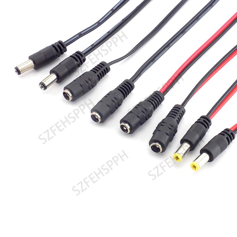 5pcs 12V AC DC Male Female Jack Power Cable Cords Connectors Adapter ...